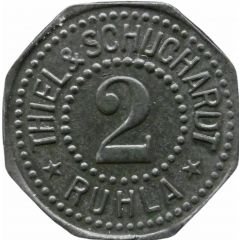 2 Pfennig - Ruhla Thiel and Schuchardt