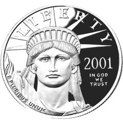 10 Dollars `American Platinum Eagle` Bullion Coinage