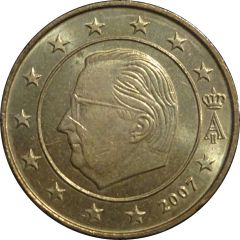 50 Euro Cents - Albert II 2nd map, 1st type, 1st portrait