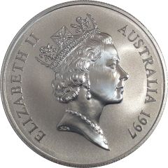 1 Dollar - Elizabeth II 3rd Portrait - Silver Kangaroo