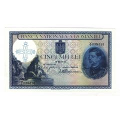 5000 Lei Abdication of King Carol II and Reaccession of King Mihai I