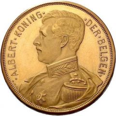 100 Francs - Albert I Dutch text, Pattern Strike