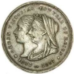Medalet - Victoria Diamond Jubilee; Tamworth, silver