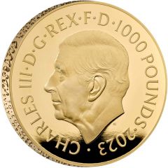 1000 Pounds - Charles III Petition Crown, Shields, Gold Proof