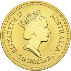50 Dollars - Elizabeth II 3rd Portrait - Australian Nugget - Gold Bullion Coin