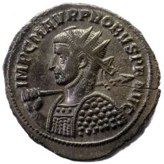 Antoninianus - Probus Cuirassed, spear and shield, left, VIRTVS PROBI AVG, Mars