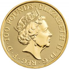100 Pounds - Elizabeth II Posthumous, King Arthur, 1 oz Fine Gold