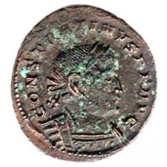 Nummus - Constantinus I SOLI INVICTO COMITI, crescent-star, PLN, Londinium
