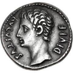 Denarius - Augustus IMP X