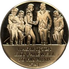 Medal - History of the American Revolution Washington Bids Farewell to his Army