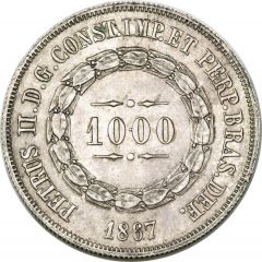 1000 Réis - Pedro II Trial Strike