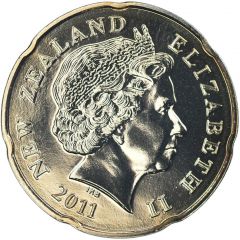 20 Cents - Elizabeth II 4th portrait, Pukaki, non-magnetic, set issue