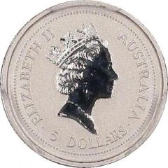 5 Dollars - Elizabeth II 3rd Portrait - Koala Platinum