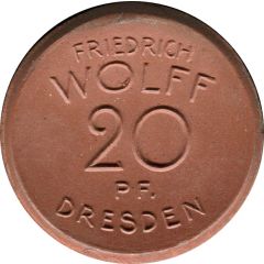 20 Pfennig - Dresden Friedrich Wolff