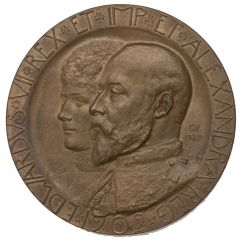Medal - Edward VII Coronation, Heaton, bronze, 35mm