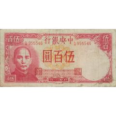 500 Yuan Central Bank of China