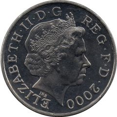 5 Pounds - Elizabeth II 4th portrait, Queen Mother 100th Birthday