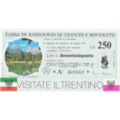 250 Lire - Cassa di Risparmio di Trento e Rovereto