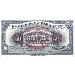 50 Centimos Overprint on P#166