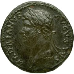 Sestertius - Hadrian FELICITATI AVG COS III P P S C