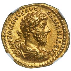 Aureus - Marcus Aurelius P M TR P XIX IMP III COS III, Felicitas