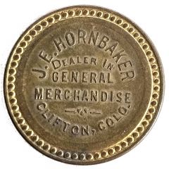 1 Dollar - J. E. Hornbaker Clifton, Colorado