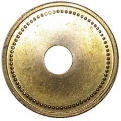 Blank token 22.50mm with a round hole