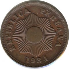1 Centavo 1st type, thick planchet
