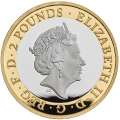 2 Pounds - Elizabeth II Captain Cook - III, Silver Proof