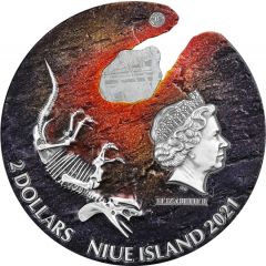 2 Dollars - Elizabeth II Impact Moments Meteorite