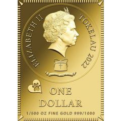 1 Dollar - Elizabeth II Golden retriever