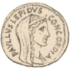 Denarius - Lucius Aemilius Paullus Macedonicus and Perseus of Macedon IMP CAES TRAIAN AVG GER DAC P P REST TER PAVLVS, Concordia