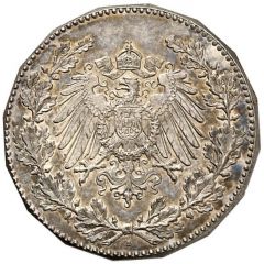 50 Pfennig - Wilhelm II type 2 - small shield - Pattern