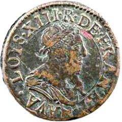 Double Tournois - Louis XIII Stenay mint, 10th type