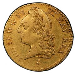 1/2 Gold Louis with old face - Louis XV