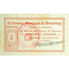 25 Céntimos Beniarbeig