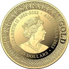 25 Dollars In the name of Elizabeth II, 6th Portrait - 170th Anniversary - Port Phillip Patterns, 2 Sovereigns
