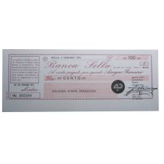 100 Lire Banca Sella - Biella