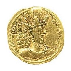 Dinar - Shapur II type Ia/6a