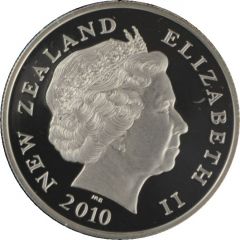 5 Dollars - Elizabeth II 4th Portrait, Maui`s Dolphin, Silver Proof