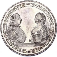 1 Thaler - Christian Louis Wedding of Count Christian Louis and Charlotte Sophie