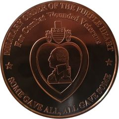 1 oz Copper Purple Heart