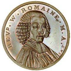 Medalet - George III William Romaine, bronze