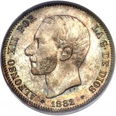 2 Pesetas - Alfonso XII
