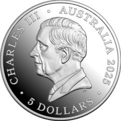5 Dollars - Charles III 1st Portrait - Koala; Silver Proof