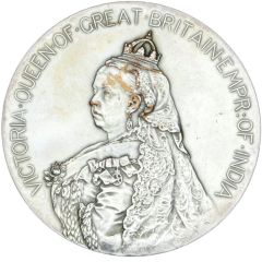 Medal - Victoria Death, Lauer, silvered bronze, 65mm