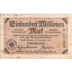100 000 000 Mark Reichsbahndirektion
