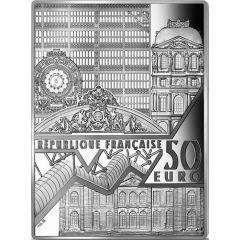 50 Euros Liberty Leading the People, silver