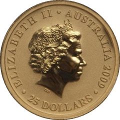 25 Dollars - Elizabeth II 4th Portrait - Kangaroo - Gold Bullion Coin
