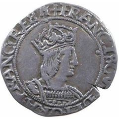 1/2 Teston - Francis I 5th type, Tours